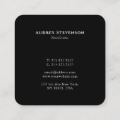 Moderne, elegante Rosa und Lila Verschlechterung Quadratische Visitenkarte (Rückseite)