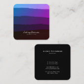 Moderne, elegante Rosa und Lila Verschlechterung Quadratische Visitenkarte (Vorne/Hinten)