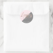 Moderne, elegante Rosa- und Rose-Goldlasche Runder Aufkleber (Tasche)