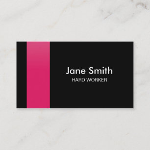 Moderne elegante rosa und schwarze Visitenkarte