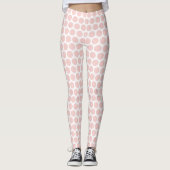 Moderne elegante Rosa- und Weißtöne Leggings (Vorderseite)