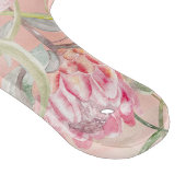 Moderne elegante, rosafarbene Lilien auf Pfirsichs Schneidebrett (Ecke)