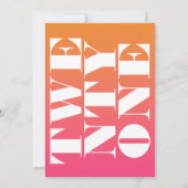 Moderne elegante rosafarbene Typografie Einladung (Rückseite)