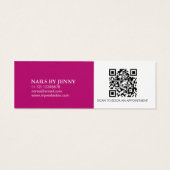 Moderne elegante rosafarbene weiße Blumennagel Erm (Rückseite)