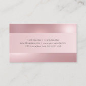 Moderne elegante Rose - Berufliche Vorlage Gold Visitenkarte (Rückseite)