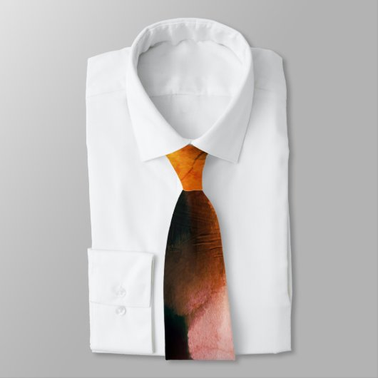 Moderne elegante Rose Dunkles Abstraktes Monogramm Krawatte (Gebunden)