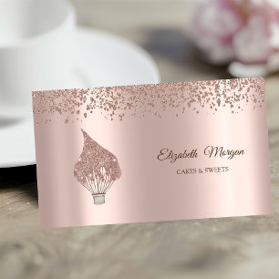 Moderne elegante Rose-Gold-Diamanten Glitter-Schne Visitenkarte