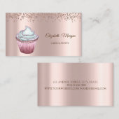 Moderne elegante Rose Gold Diamanten Visitenkarte (Vorne/Hinten)