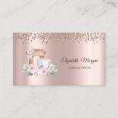 Moderne elegante Rose Gold Diamonds,Mixer Blume Visitenkarte (Vorderseite)