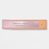 Moderne Elegante Rose Gold Glitzer Glamour Vorlage Türschild (Vorderseite )