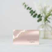 Moderne Elegante Rose Gold Glitzer Marmor Visitenkarte (Stehend Vorderseite)