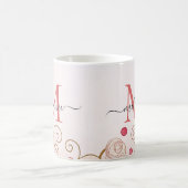 Moderne elegante Rose Gold Glitzer Monogram Script Kaffeetasse (Mittel)