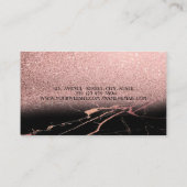 Moderne Elegante Rose Gold Glitzer Ombre, Marmor Visitenkarte (Rückseite)