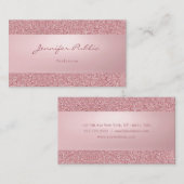 Moderne elegante Rose Gold Glitzer Template Visitenkarte (Vorne/Hinten)