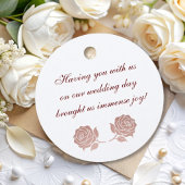 Moderne elegante Rose Gold Hochzeit Vielen Dank Geschenkanhänger