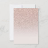 Moderne Elegante Rose Gold Save the Date Abschluss (Rückseite)