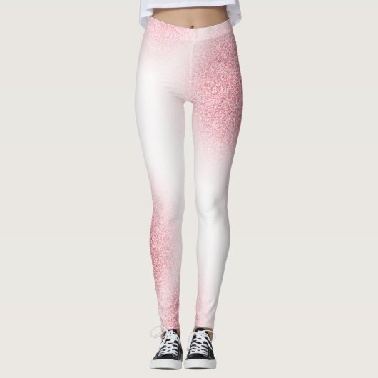 Moderne elegante Rose Gold Template Trendy Leggings (Vorderseite)