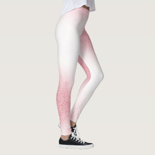 Moderne elegante Rose Gold Template Trendy Leggings (Rechts)