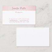 Moderne elegante Rose Gold Trendy Einfache Vorlage Visitenkarte (Vorne/Hinten)