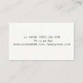 Moderne Elegante Rose Goldene Pinakothek Züst Visitenkarte (Rückseite)