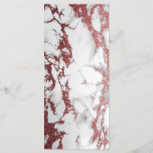 Moderne elegante Rose Goldmedaille Hochzeit Menükarte (Rückseite)