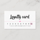 Moderne Elegante Rose Herzlein Schönheit Treuekarte (Vorderseite)