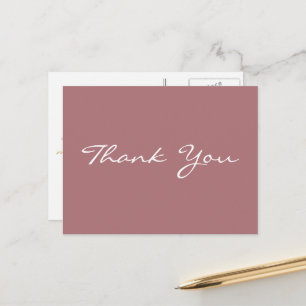 Moderne Elegante Rose Imitate Gold Script Vielen D Postkarte
