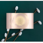 Moderne Elegante Rose Lotus - Gold Circles Visitenkarte