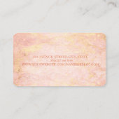 Moderne Elegante Rose Marmor, Glitzer Lippen Visitenkarte (Rückseite)