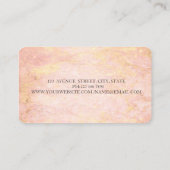 Moderne Elegante Rose Marmorschwarz,Gold,Scheren Visitenkarte (Rückseite)