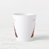 Moderne Elegante Rose Milchtasse (Vorderseite)