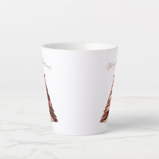 Moderne Elegante Rose Milchtasse (Vorderseite)