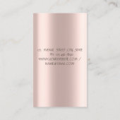 Moderne, elegante Rose mit einfachen Goldscheren Visitenkarte (Rückseite)