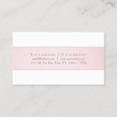 Moderne Elegante Rose mit einfachen Vorlagen Visitenkarte (Rückseite)