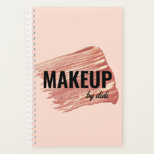 Moderne, elegante Rose mit goldenem Lippenstift-Ma Planer