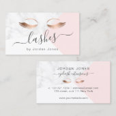 Moderne, elegante Rose mit goldfarbenem Marmor, ro Visitenkarte (Vorne/Hinten)