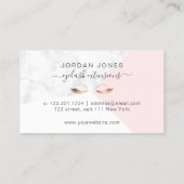 Moderne, elegante Rose mit goldfarbenem Marmor, ro Visitenkarte (Rückseite)