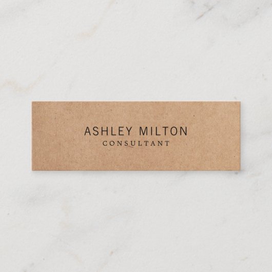 Moderne elegante Rose PRINTED Kraft Paper Consulta Mini Visitenkarte (Vorderseite)