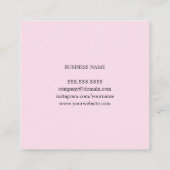 Moderne elegante Rose PRINTED Kraft Paper Consulta Quadratische Visitenkarte (Rückseite)