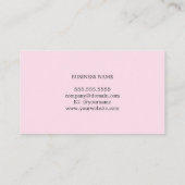 Moderne elegante Rose PRINTED Kraft Paper Consulta Visitenkarte (Rückseite)