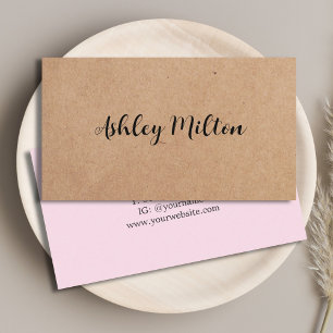 Moderne elegante Rose PRINTED Kraft Paper Consulta Visitenkarte