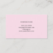 Moderne elegante Rose PRINTED Kraft Paper Consulta Visitenkarte (Rückseite)