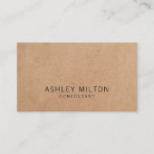 Moderne elegante Rose PRINTED Kraft Paper Consulta Visitenkarte (Vorderseite)