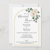 Moderne Elegante Rose und Golden Arch Hochzeit (Vorderseite)