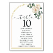 Moderne Elegante Rose und Golden Arch Hochzeit Tischnummer (Rückseite)