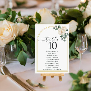 Moderne Elegante Rose und Golden Arch Hochzeit Tischnummer