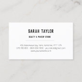 Moderne Elegante Rose Visitenkarte (Rückseite)