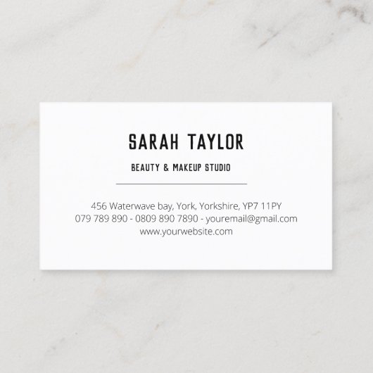 Moderne Elegante Rose Visitenkarte (Rückseite)