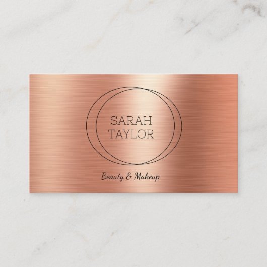 Moderne Elegante Rose Visitenkarte (Vorderseite)