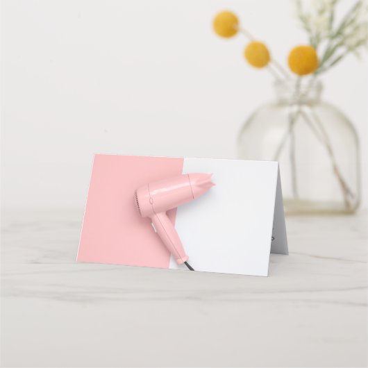 Moderne elegante Rose Weiße Haare - Terminkarte (Rückseite)